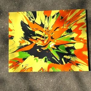 Spin art painting, art.